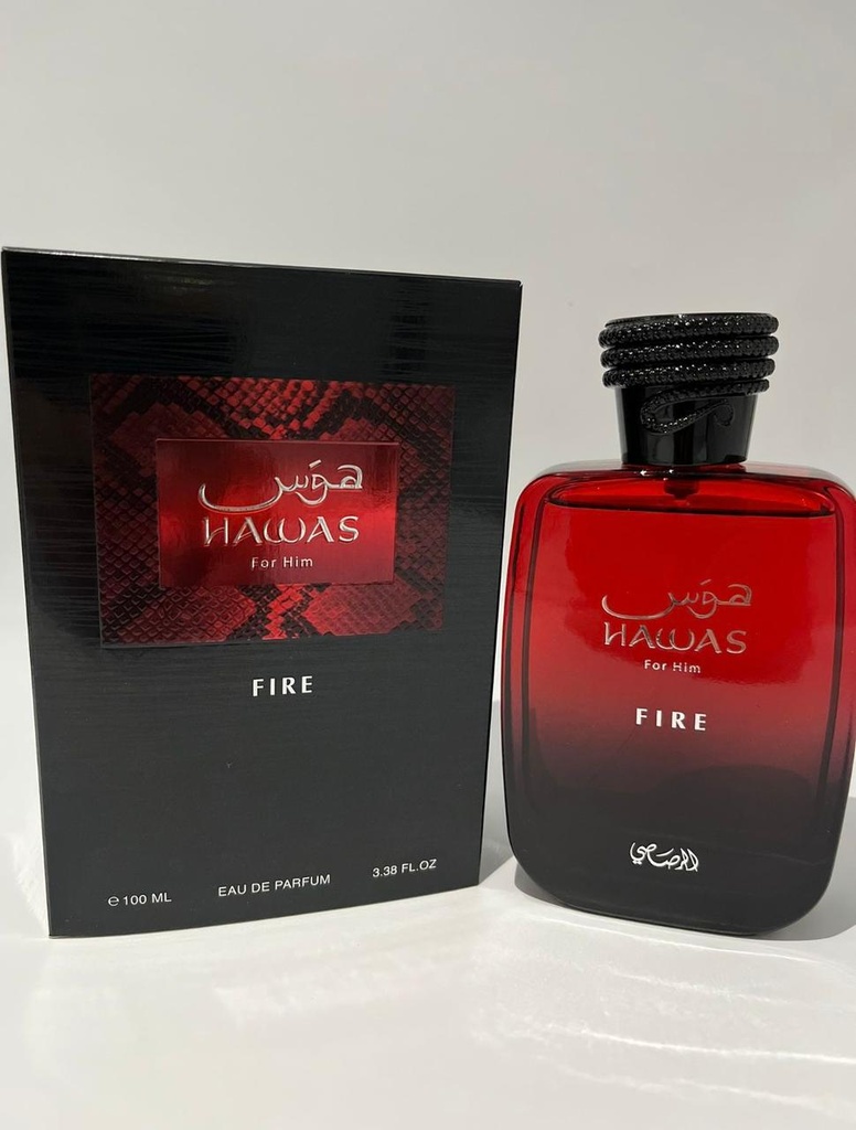 عطر هوس فاير (Hawas Fire) من دار الرصاصي (Rasasi) هو إصدار جديد (عام 2025) يمثل تطوراً لخط عطور "هوس" الشهير، ويتميز بطابع شرقي أروماتك مائي يجمع بين الانتعاش والدفء.