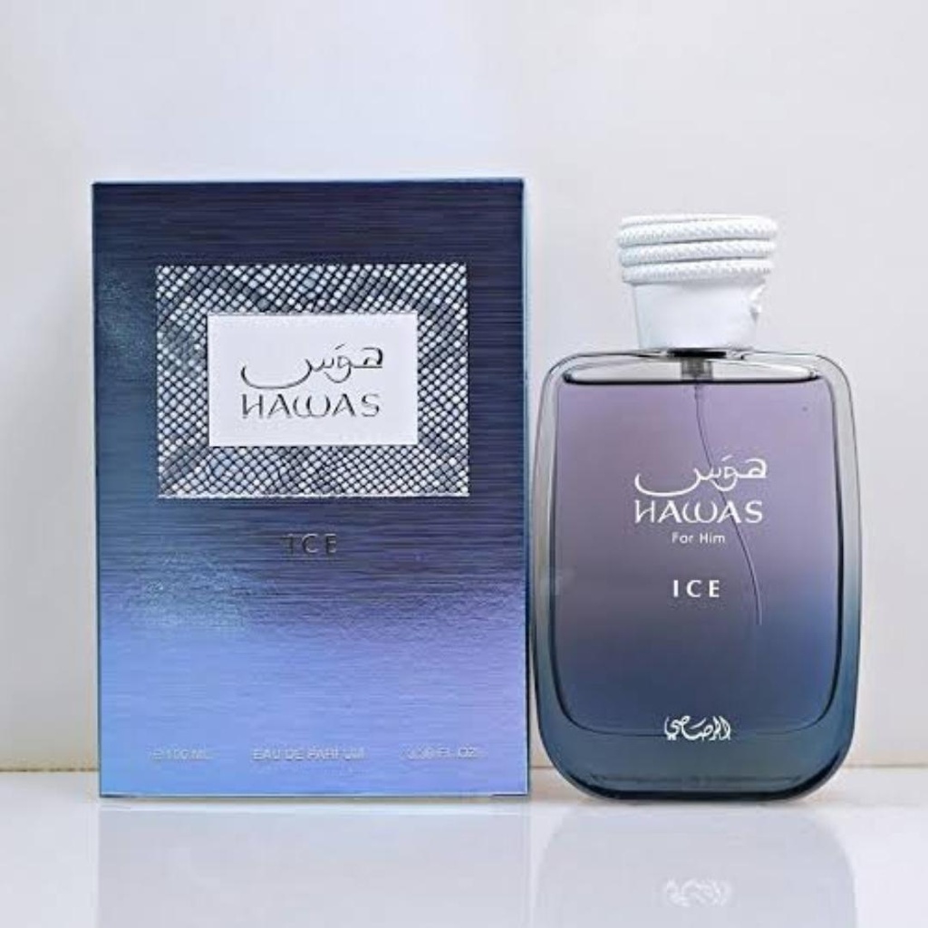 عطر هَوَس آيس للرجال (Hawas Ice For Him) من دار الرصاصي للعطور هو عطر أروماتك مائي ومنعش .